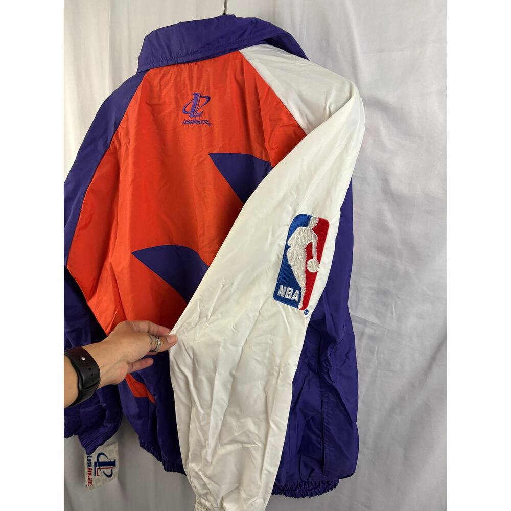 NWT Vtg 90s NBA Phoenix Suns Logo Athletic Sharktooth Windbreaker Jacket Mens M‎ - Picture 8 of 16